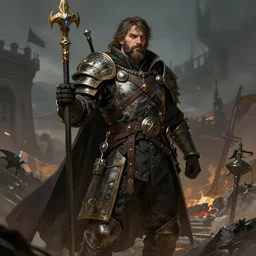 fantasy concept art of stalin as a boss in dark souls, colored, trending on artstation