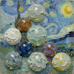 oil paint impasto relief, beautiful sea of marbles, multi layered thick brush marks, some splattered paint, in the style of ivan shishkin and frank auerbach and van gogh