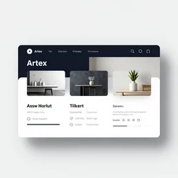 Artex minimalist UI design graphic