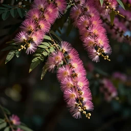 calliandra angustifolia flowers, art by christophe vacher