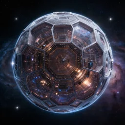 photo of a dyson sphere, scifi, complex design, illuminated, masterpiece, massive, unknown technology, space, nebula, stars, atmosphere, hexagonal metal, visible layers, 4 k high definition, artstation, insanely detailed, art by akihiko yoshida, rob mcnaughton