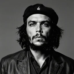 Portrait of Jaylen Brown, Jaylen Brown as Che Guevara, Guerilla Heroico, Black and White, Photograph by Alberto Korda, inspiring, dignifying, national archives