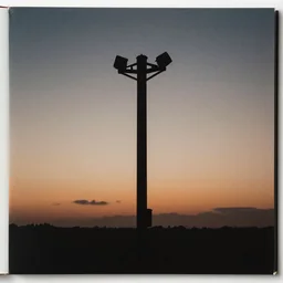 telephone pole card art album cover, modern, film, soft lighting gradient. no text, no watermarks.
