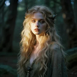the old goddess of the forest, eerie, otherworldly, atmospheric