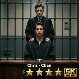dramatic photograph of Chris- chan being sentenced to jail by a sonichu judge, award winning, 5 stars, 8k, HD