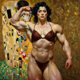 highly detailed oil painting of beautiful thick muscular female bodybuilder mai shiranui as adepta sororita, very intricate, cinematic lighting, award - winning, the good spirit of god, by roberto ferri, by tom bagshaw, by j. c. leyendecker and klimt, beautiful cinematic light, american romanticism, by austin osman spare, artstation, cgsociety