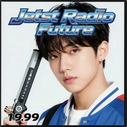 y 2 k pop album cover, jet set radio future, 1 9 9 9, 2 0 0 1, techno font, y 2 k aesthetic