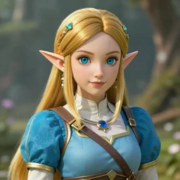 a portrait of princess zelda highly detailed breath of the wild style