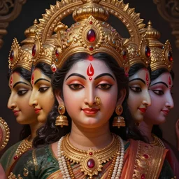 faces of all hindu deities combined into one face