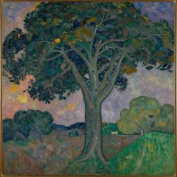 Egon Schiele painting of a tree