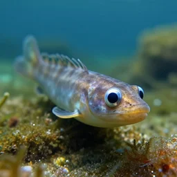 eel with googly eyes, hyperrealistic, underwater