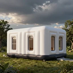 inflatable residential building, corona render