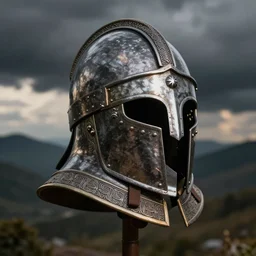 bascinet helmet,realistic,photography