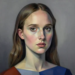 portrait of natalie portman, detailed, cubism