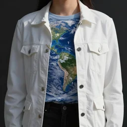 earth - chan wearing white jacket, trending on art station