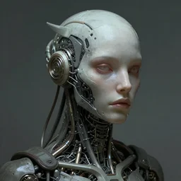 hyper detailed ultra sharp photorealistic portrait of a biopunk sentient artificial intelligence, somber futurogothic aesthetic, masterpiece, elite, illustration, art by melissa houpert, felix englund, greg rutkowski, organic matte painting, bleak color palette, hard edges, smooth, artstation trending 8 k
