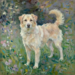 a dog by monet