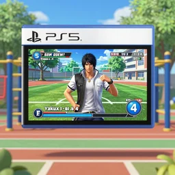 a man on the school playground ; game screen shot, yakuza 4, playstation 5