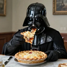 darth vader eating pie and tripping on acid