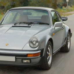 upclose painting of a porsche 911 by jan matejko
