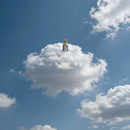 wide angle sky with 0 3 0 8 3 8 0 0 virgin mary cloud in center, path tracing, ray tracing, illusion