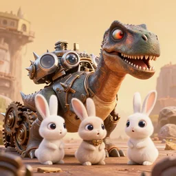 pixar dinosaur bunnies with googly eyes, m 1 tank fury road, warm colored highly detailed cinematic scifi render of 3 d sculpt of spiked gears of war warhammer 4 0 k skulls bucketwheel jabbas palace, military chris foss, john harris,'aircraft carrier tower'beeple, halo, star citizen, halo, mass effect, high tech industrial, artstation unreal, 4 k, 8 k, hd