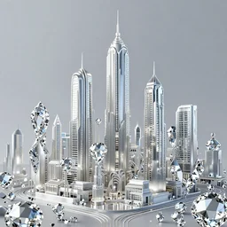 a city made of diamonds, futuristic, highly intricate, trending on art station