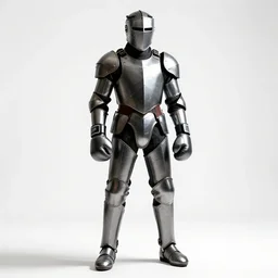 armored boxer with gloves, cinematic studio photo, full body, standing, isolated on a pure white background, centered, whole figure in frame, sharp focus, studio lighting