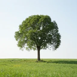 A single tree in a field.