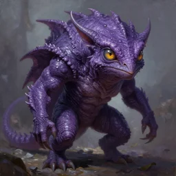 purple one - eyed beholder dnd, fantasy oil _ painting _ unreal _ 5 _ daz. _ rpg _ extremely _ detailed _ artgerm _ greg rutkowski