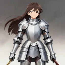 key anime visual portrait of a woman knight in ceremonial armor, dynamic pose, cinematic, film grain, face by murata range, armor designed by gutsav klimt