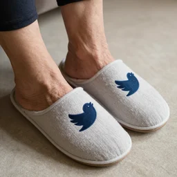 grandma's best twitter slippers close up