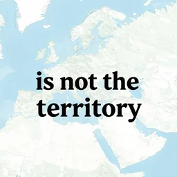 an abstract representation of the quote that the map is not the territory, in the style of a map that is made of satellite imagery, digitalglobe, esri