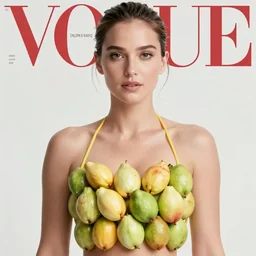 vogue magazine, elle magazine, anime korean natalie portman wearing halter top made of fruit peach pattern, ilya kuvshinov, greg rutkowski, john singer sargent, anime, trending on artstation, intricate