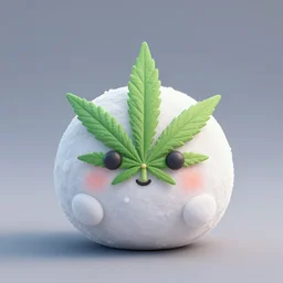 portrait of a cannabis flavoured cute mochi snowball character. octane 8 k render by eyvind earle
