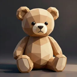 vector art lowpoly style cubist cute teddy bears