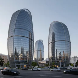 Cyberpunk The Round Houses in Moscow by architect Yevgeny Stamo and engineer Aleksandr Markelov