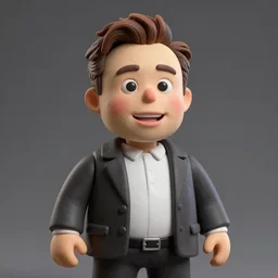 portrait of elon musk claymation, photorealistic, 8 5 mm 1. 8, soft lightning, high detail, 8 k, action figure