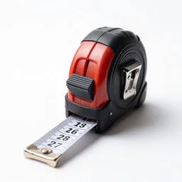 japanese tape measure, high detail macro photography, isolated on a pure white background, centered, entire object in frame, sharp focus, soft studio lighting