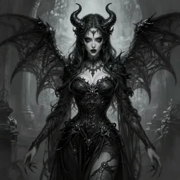 hyper detailed ultra sharp malicious succubus, ominous gothic aesthetic, haunting, masterpiece, elegant, ornate, intricate, digital painting, concept art, smooth, sharp focus, illustration, art by artgerm and dan mumford, alexey egorov, felix englund, trending on artstation 8 k
