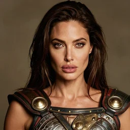 photo, body female warrior, native provocative indian beauty, nose of Angelina Jolie,  lips of Megan Fox, big symmetrical eyes of Bjork, award winning photography by Leonardo Espina