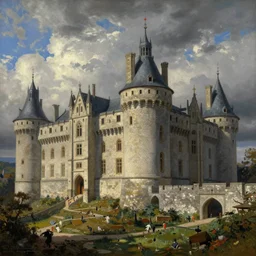 medieval castle, by frank auerbach