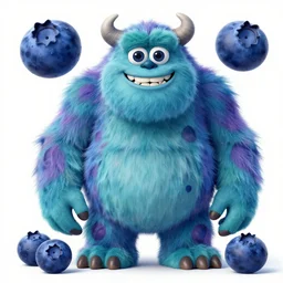 a blueberry man monster. blueberry themed, 4 k, 8 k, super detailed, masterpiece, trending on art station, highly detailed, full hd, kentaro miura art style