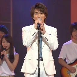 color video footage, a singer on the stage, japanese 8 0's tv show.