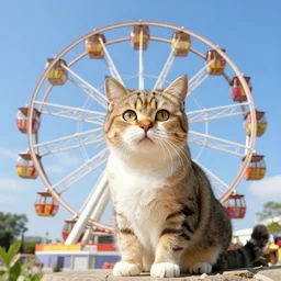 !!!! cat!!!!, ( ferris wheel ), feline, award winning photo