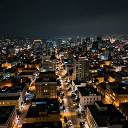 Cyberpunk view of Lima, Peru, at night