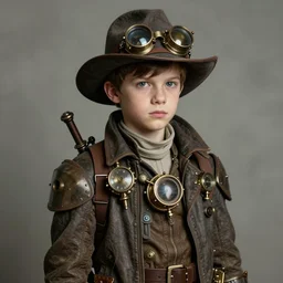 (((((portrait of boy dressed as retro space explorer steampunk detective . muted colors.))))) by Jean-Baptiste Monge !!!!!!!!!!!!!!!!!!!!!!!!!!!