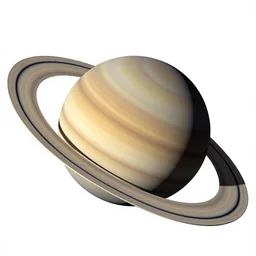 planet Saturn isometric view from outside