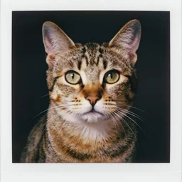 beautiful portrait cat, beautiful polaroid photo