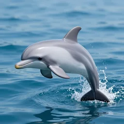 a dolphin made of plastic